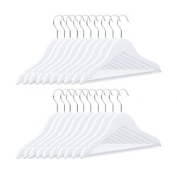Drabužių pakabos 20vnt., baltos spalvos