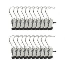 Pakabos 20vnt., sidabrinės/juodos spalvos