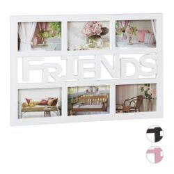 Koliažas 6 nuotraukų 33x48x1,5cm., baltos spalvos