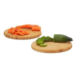 Rinkinys iš 2 pjaustymo lentelių 2x25x25cm., šviesiai rudos spalvos