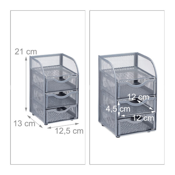 10022484 Schreibtischorganizer Mesh 3 Schubladen