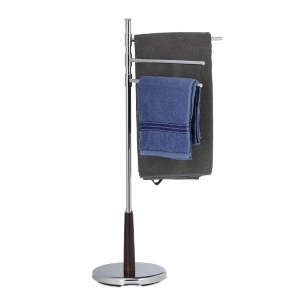 Rankšluosčių stovas 90x44x26cm., tamsiai rudos/sidabrinės spalvos