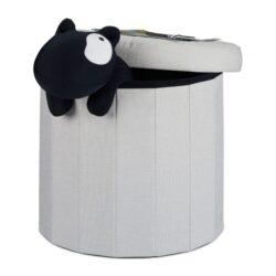 Sulankstoma sėdimoji vieta su atlenkiamu dangčiu 43x45x45cm., kreminės spalvos