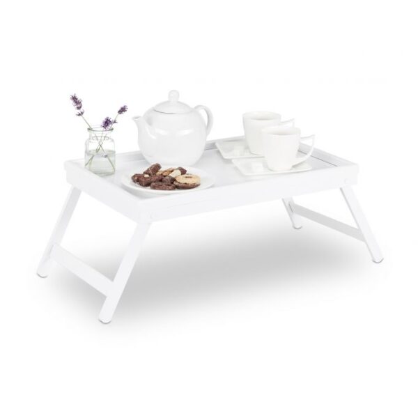 Sulankstomas lovos padėklas 22,5x64x31cm., baltos spalvos