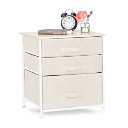 Svetainės lentyna 53x48x40cm., kreminės/šviesiai rudos/baltos spalvos