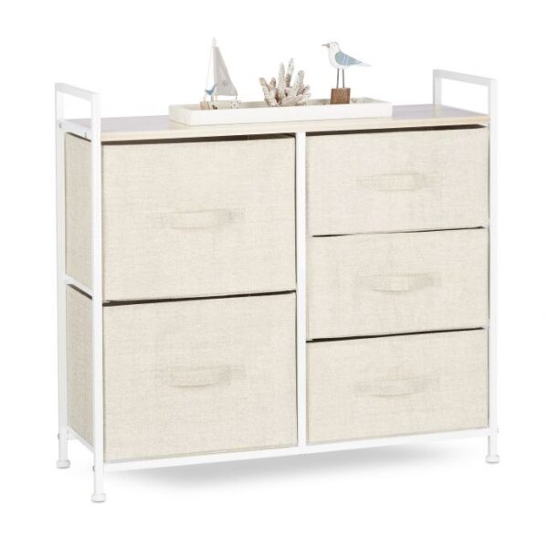 Svetainės lentyna 77,5x83x29cm., kreminės/šviesiai rudos/baltos spalvos