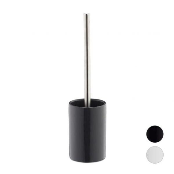 Tualeto šepetys 36x9,5cm., sidabrinės/tamsiai pilkos/juodos spalvos