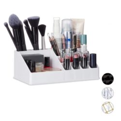 Makiažo organizatorius 8x22x12,5cm., baltos spalvos