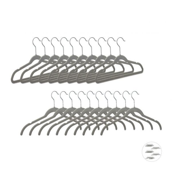 10024664_683_1_0fc9d6a4488ff173c681c51fd1d2863b.jpg Drabužių pakabos 20vnt., pilkos/sidabrinės spalvos