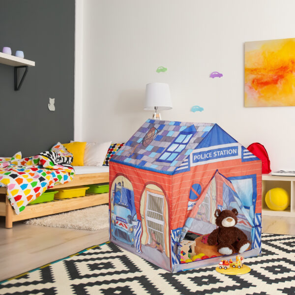 Modern room interior with comfortable bed for child