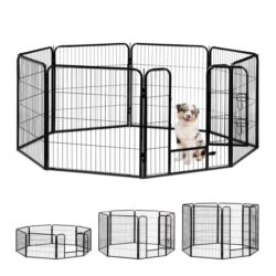 Aptvaras šunims 80x78x235cm., juodos spalvos