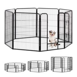 Aptvaras šunims 100x76,5x235cm., juodos spalvos