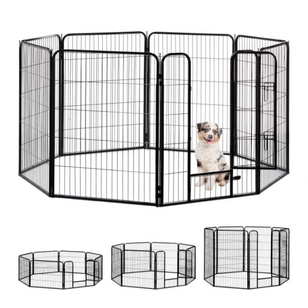 Aptvaras šunims 100x76,5x235cm., juodos spalvos