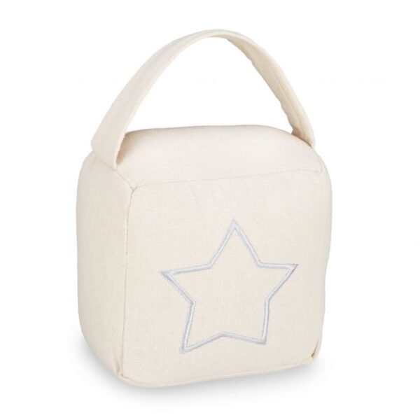 Durų atrama "Žvaigždė" su rankena, kreminės spalvos