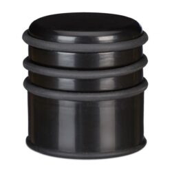 Durų atrama su guminiais žiedais, juodos spalvos