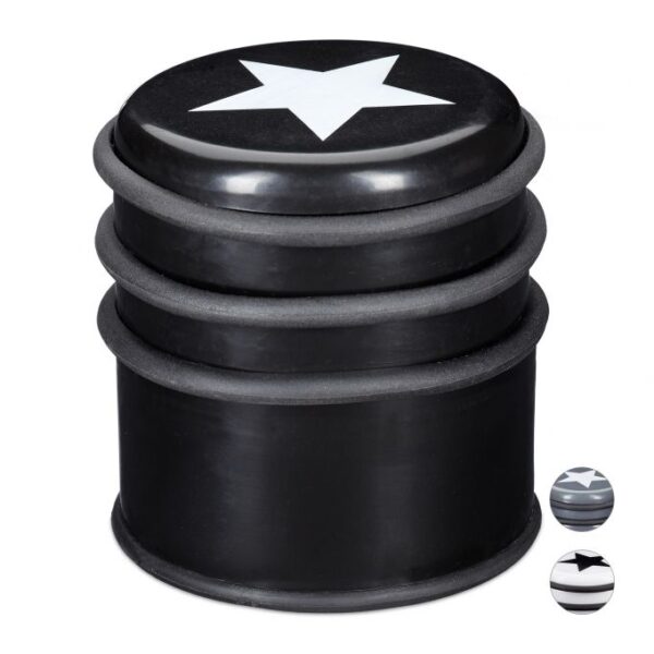 Durų atrama "Žvaigždutė", juodos spalvos