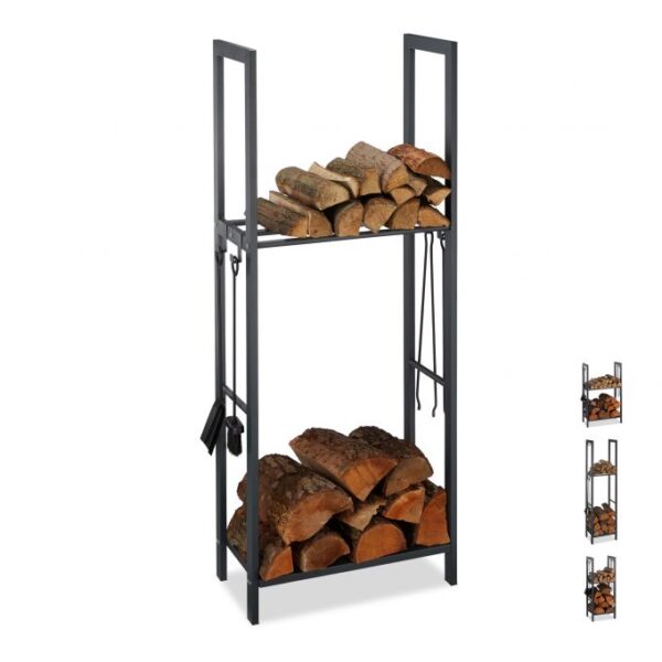 Stovas malkoms 150x60x30cm., tamsiai pilkos spalvos