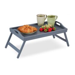 Sulankstomas lovos padėklas 23x60,5x30cm., pilkos spalvos