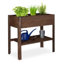 Pakelta lysvė 80x88x43,5cm., tamsiai rudos spalvos