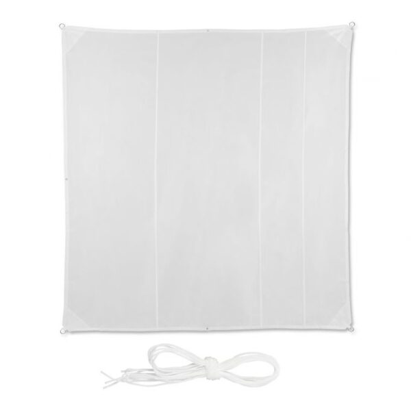 Kvadratinis tentas nuo saulės 500x500cm., baltos spalvos