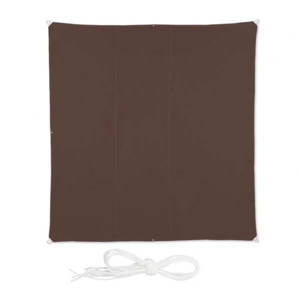 Kvadratinis tentas nuo saulės 400x400cm., rudos spalvos