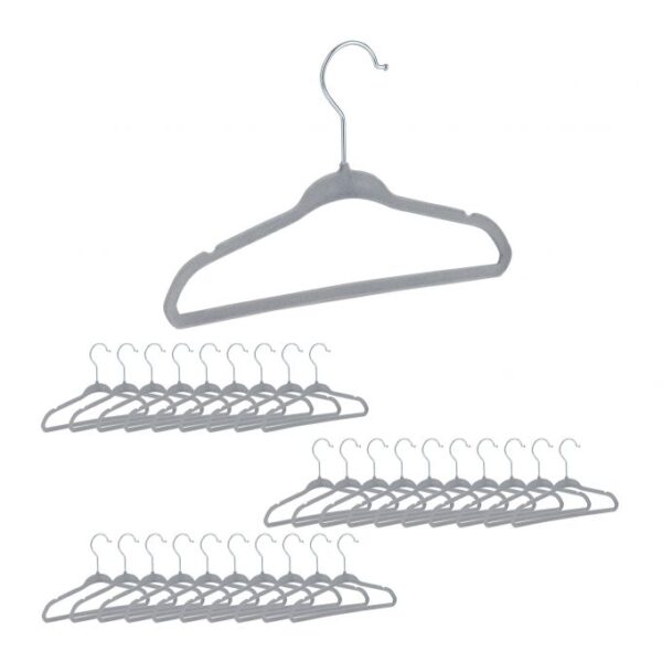 10026485_1008_1_41ca4fb279a22bc66f4c71e4db00afe9.jpg Drabužių pakabos 30vnt., pilkos/sidabrinės spalvos