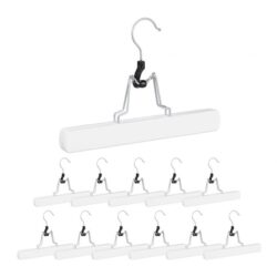 Kelnių pakabos 12vnt., sidabrinės/baltos spalvos