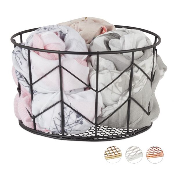 Apvalus krepšelis 12,5x22cm., juodos spalvos