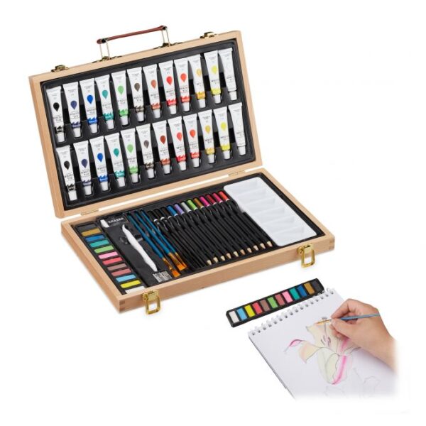 10026746_1054_1_e81f8caec789812ee39898a959cca6f5.jpg Tapybos-piešimo rinkinys lagamine 27x37x5cm., šviesiai rudos/auskinės spalvos