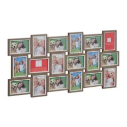 Koliažas 18 nuotraukų 47x91x2cm., rudos/baltos spalvos