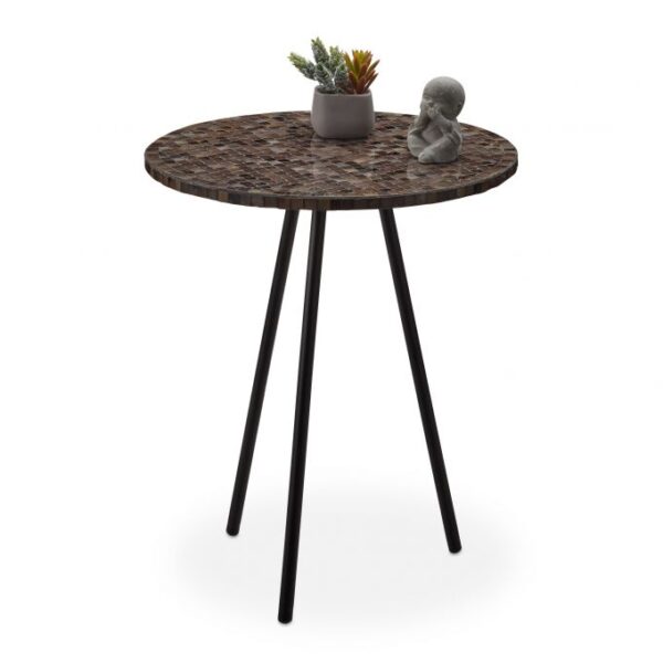 Šoninis staliukas 50x41cm., juodos/rudos spalvos