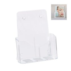 Skaidrus dokumentų stovas 27x24x10 cm.