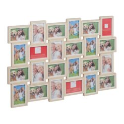 Koliažas 24 nuotraukų 61,5x91x2cm., šviesiai rudos/baltos spalvos