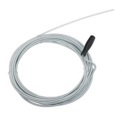 Kanalizacijos vamzdžių valymo spiralė 10m., juodos/sidabrinės spalvos