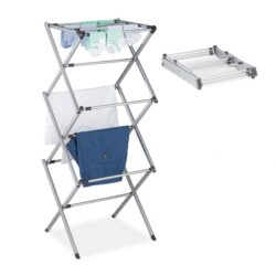 Drabužių džiovykla 106x74x38cm., pilkos/juodos spalvos