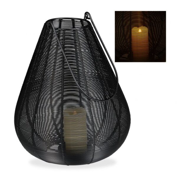 Metalinė žvakės žvakidė 27x31cm., juodos spalvos