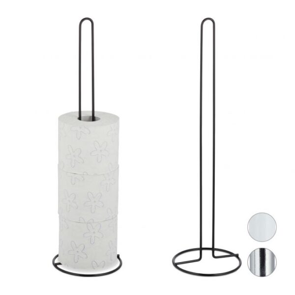 Rinkinys iš 2 tualetinio popieriaus laikiklių 50x14cm., juodos spalvos