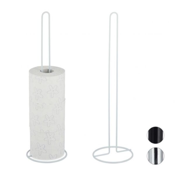 Rinkinys iš 2 tualetinio popieriaus laikiklių 50x14cm., baltos spalvos