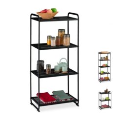 Svetainės lentyna 124,5x58x34cm., juodos spalvos