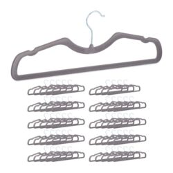 Drabužių pakabos 50vnt., pilkos/sidabrinės spalvos