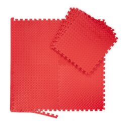 Rinkinys 8 apsauginių grindų kilimėlių 1x61x61cm., raudonos spalvos