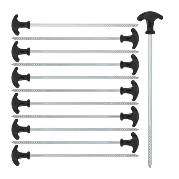 10030024_46_1_cd0bda8dd24be9b3ee42b1f1073a02ce.jpg Rinkinys iš 12 palapiniės kuoliukų 31x5x1,5cm ., sidabrinės/juodos spalvos