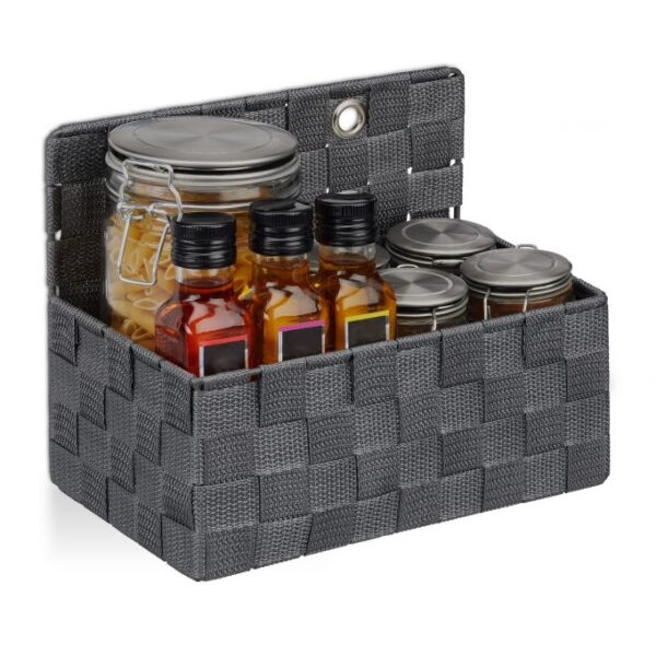 Pakabinamas krepšelis 20x25x15cm., tamsiai pilkos spalvos