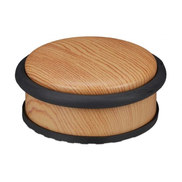 Durų atrama medinės išvaizdos, šviesiai rudos spalvos