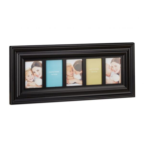 Koliažas 5 nuotraukų 30,5x71x2,5cm., juodos spalvos