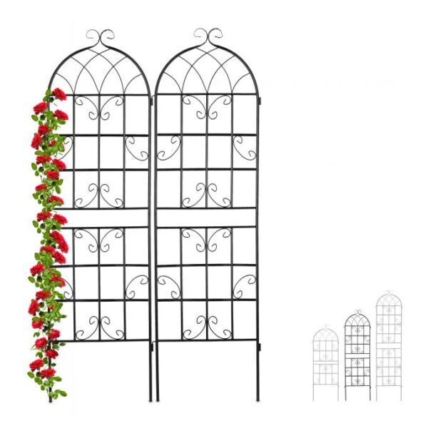 Rinkinys iš 2 sodo grotelių 180x50x1,5cm., juodos spalvos