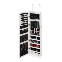 Pakabinamas veidrodis 120x37x11,5cm., juodos/sidabrinės/baltos spalvos