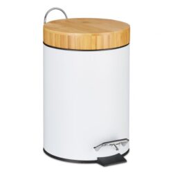 3 litrų šiukšliadėžė, baltos/šviesiai rudos spalvos