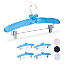 Kelnių pakabos 5vnt., mėlynos/sidabrinės spalvos