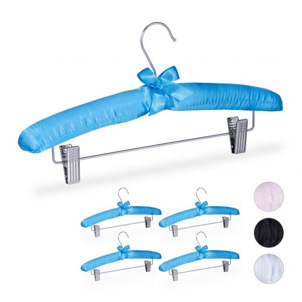 Kelnių pakabos 5vnt., mėlynos/sidabrinės spalvos